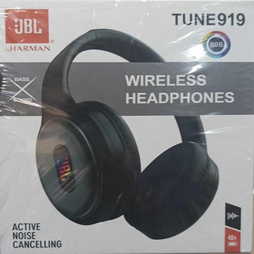 JBL Harman Tune 919 RGB Wireless Bluetooth Headphones – Deep Bass & RGB Light