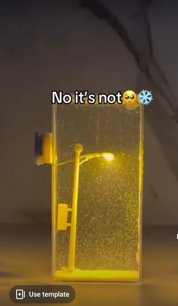 স্মল স্নো গ্লোব ল্যাম্প।